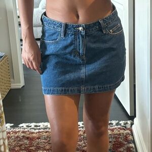 Princess Polly Blue Denim Mini Skirt